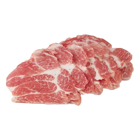 สันคอหมูสดสไลด์สำหรับหมูกระทะและชาบู